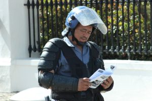 policeman reading pathways